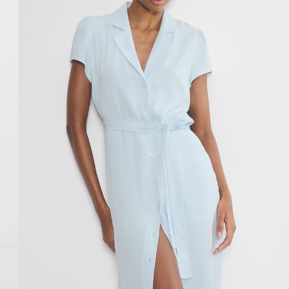 Aritzia Sky Blue Midi Dress - Picture 2 of 6